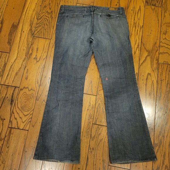 VOLCOM Junior's Jeans Dark Wash Denim Flare (Size 13) - Picture 3 of 11